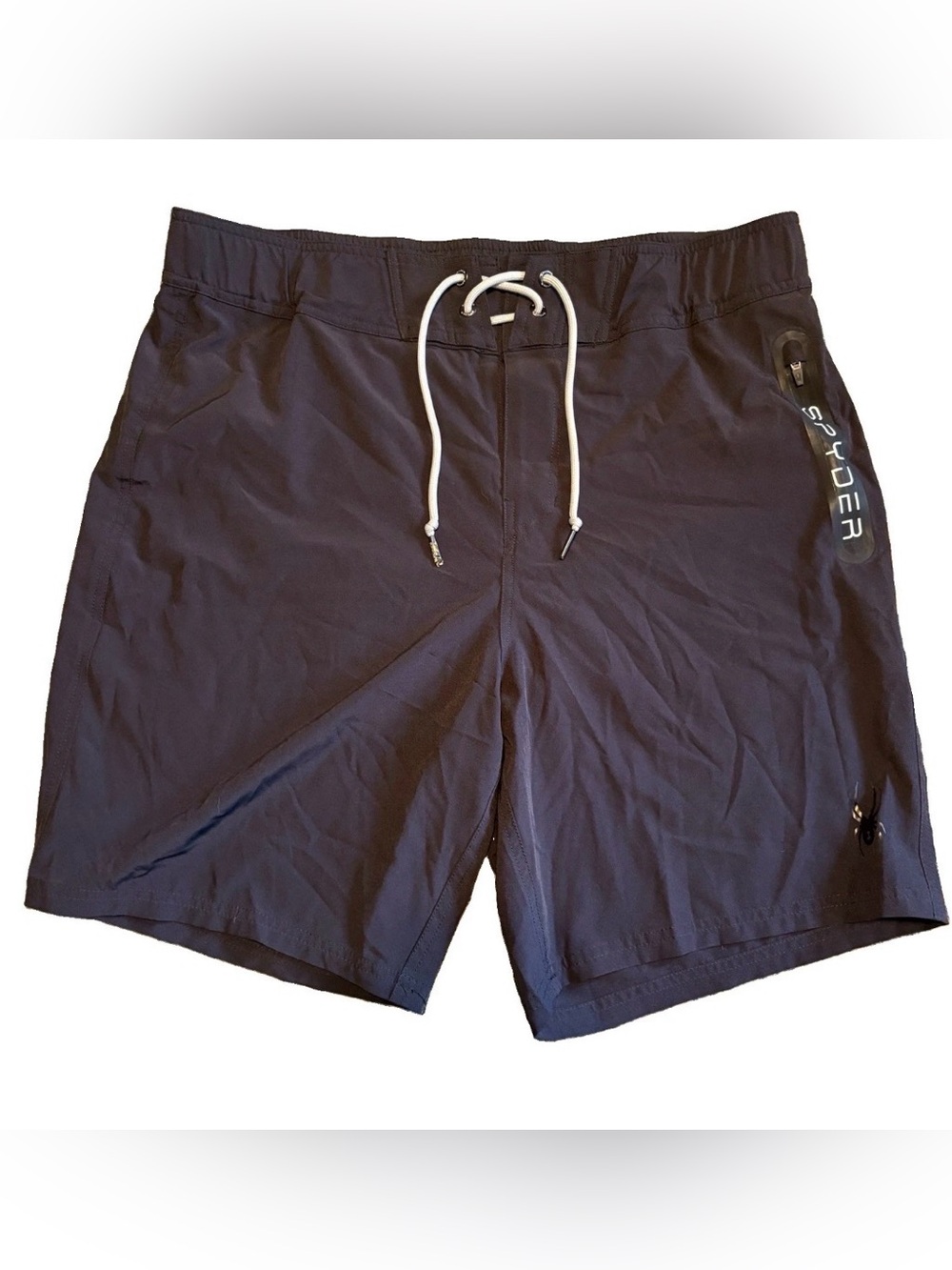 Spyder Men’s Swim Trunks XXL Black Mesh Lined Board Shorts Drawstring Logo